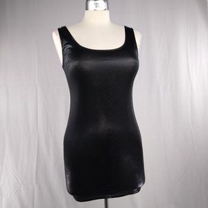 Wet Look Snake Print Scoop Neck Bodycon Mini Dress